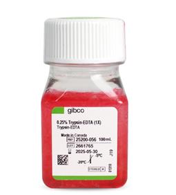 胰酶細(xì)胞消化液（0.25%胰酶，含EDTA，含酚紅）Gibco